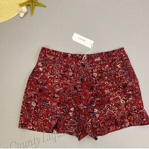 Women's Shorts Dressy Casual TAVIK luxury red print Size XS Small Medium, Large